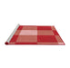 Sideview of Machine Washable Transitional Red Rug, wshpat1162rd