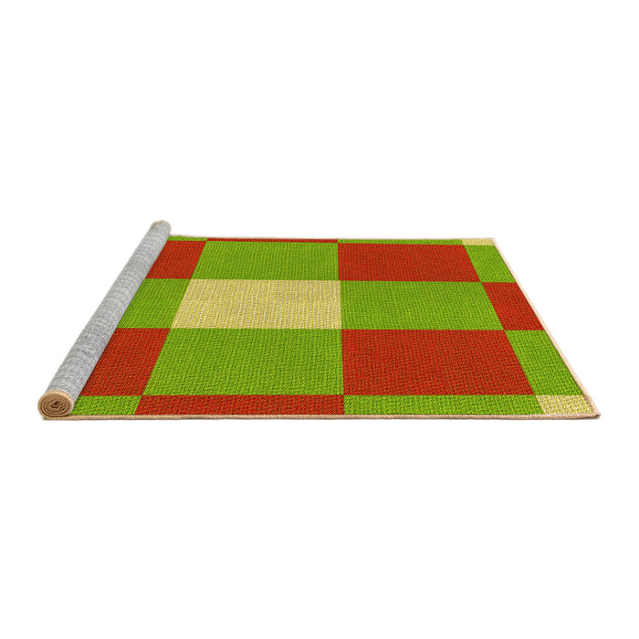 Sideview of Machine Washable Transitional Red Rug, wshpat1162yw