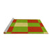 Sideview of Machine Washable Transitional Red Rug, wshpat1162yw