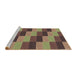 Sideview of Machine Washable Transitional Sepia Brown Rug, wshpat1163brn