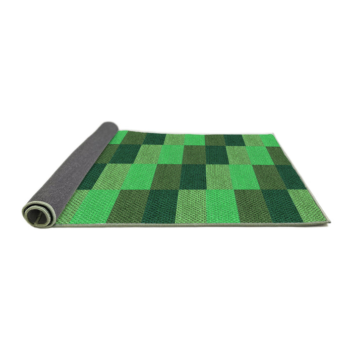Thickness of Patterned Forest Green Rug, pat1163grn