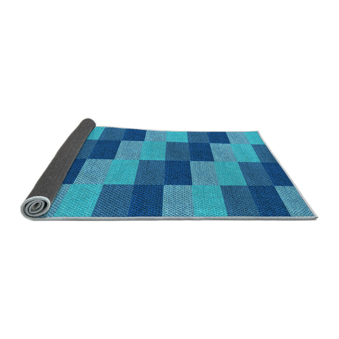 Thickness of Patterned Blue Rug, pat1163lblu