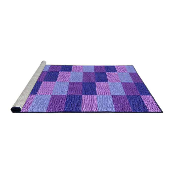 Sideview of Machine Washable Transitional Amethyst Purple Rug, wshpat1163pur