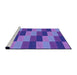 Sideview of Machine Washable Transitional Amethyst Purple Rug, wshpat1163pur