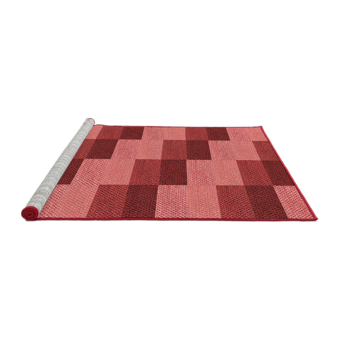 Sideview of Machine Washable Transitional Red Rug, wshpat1163rd