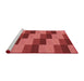 Sideview of Machine Washable Transitional Red Rug, wshpat1163rd