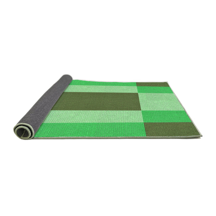 Thickness of Patterned Dark Lime Green Rug, pat1164grn