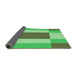 Thickness of Patterned Dark Lime Green Rug, pat1164grn