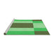 Sideview of Machine Washable Transitional Dark Lime Green Rug, wshpat1164grn