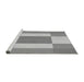 Sideview of Machine Washable Transitional Platinum Gray Rug, wshpat1164gry