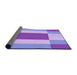 Thickness of Patterned Mauve Purple Rug, pat1164pur