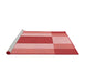 Sideview of Machine Washable Transitional Light Salmon Pink Rug, wshpat1164rd