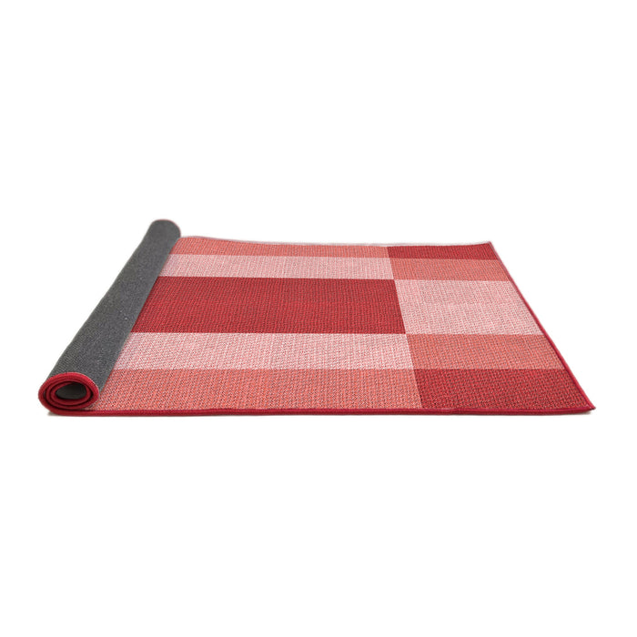 Thickness of Patterned Light Salmon Pink Rug, pat1164rd