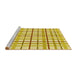 Sideview of Machine Washable Transitional Caramel Brown Rug, wshpat1165yw