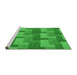 Sideview of Machine Washable Transitional Green Rug, wshpat1166grn