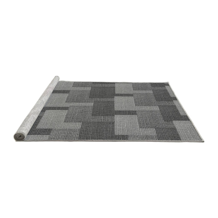 Sideview of Machine Washable Transitional Dark Gray Rug, wshpat1166gry