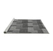 Sideview of Machine Washable Transitional Dark Gray Rug, wshpat1166gry