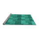 Sideview of Machine Washable Transitional Dark Turquoise Green Rug, wshpat1166lblu