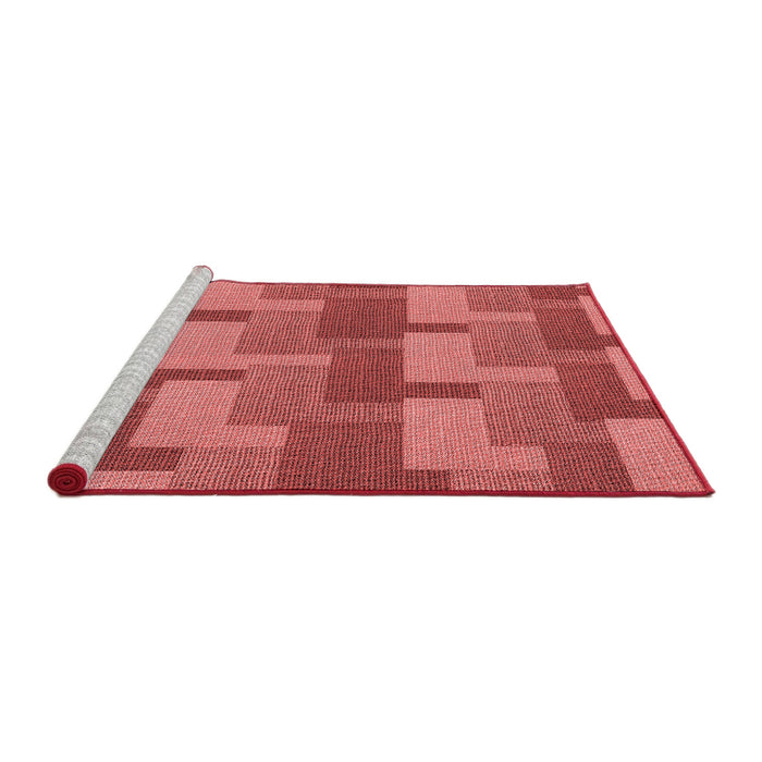 Sideview of Machine Washable Transitional Red Rug, wshpat1166rd
