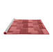 Sideview of Machine Washable Transitional Red Rug, wshpat1166rd