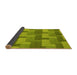 Thickness of Patterned Neon Yellow Green Rug, pat1166yw