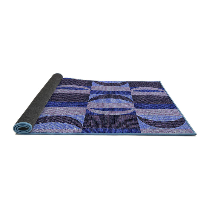 Thickness of Patterned Blue Rug, pat1167blu