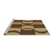 Sideview of Machine Washable Transitional Red Brown Rug, wshpat1167brn