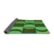 Thickness of Patterned Dark Forest Green Rug, pat1167grn