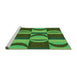 Sideview of Machine Washable Transitional Dark Forest Green Rug, wshpat1167grn