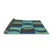 Thickness of Patterned Charcoal Blue Rug, pat1167lblu