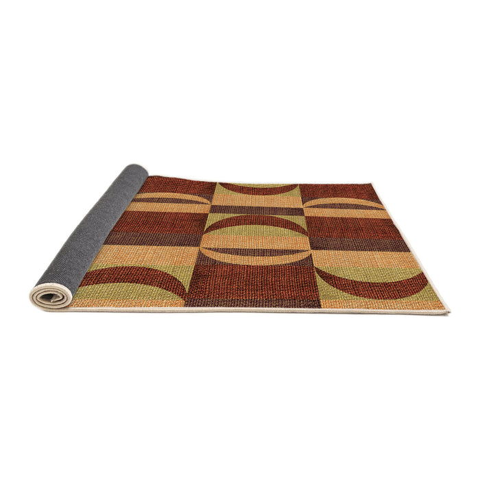 Thickness of Patterned Orange Rug, pat1167org