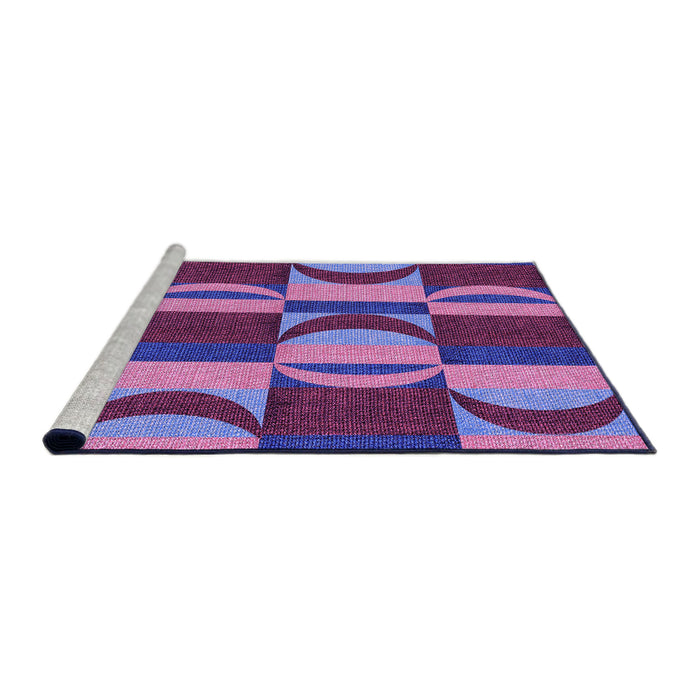 Sideview of Machine Washable Transitional Dark Magenta Purple Rug, wshpat1167pur