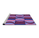 Sideview of Machine Washable Transitional Dark Magenta Purple Rug, wshpat1167pur