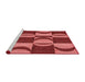 Sideview of Machine Washable Transitional Red Rug, wshpat1167rd