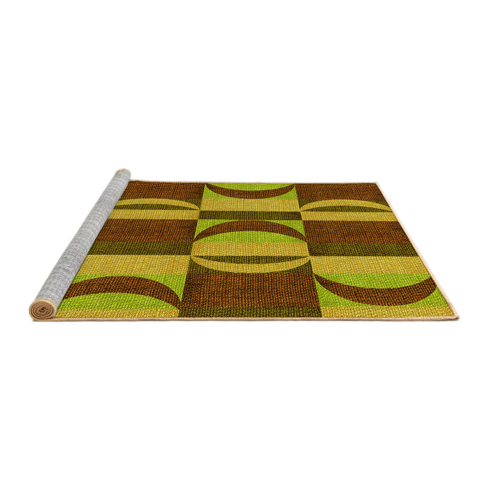 Sideview of Machine Washable Transitional Red Brown Rug, wshpat1167yw