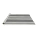 Sideview of Machine Washable Transitional Gray Rug, wshpat1168gry