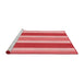 Sideview of Machine Washable Transitional Light Coral Pink Rug, wshpat1168rd