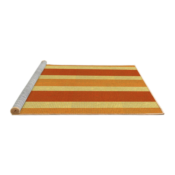Sideview of Machine Washable Transitional Saffron Yellow Rug, wshpat1168yw