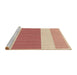 Sideview of Machine Washable Transitional Orange Rug, wshpat1169brn