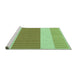 Sideview of Machine Washable Transitional Light Green Rug, wshpat1169grn