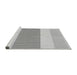 Sideview of Machine Washable Transitional Gunmetal Gray Rug, wshpat1169gry