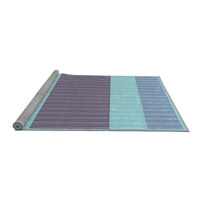 Sideview of Machine Washable Transitional Periwinkle Purple Rug, wshpat1169lblu