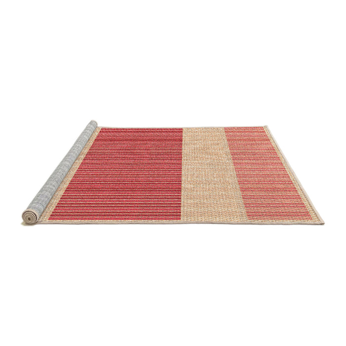 Sideview of Machine Washable Transitional Pastel Orange Rug, wshpat1169org