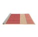 Sideview of Machine Washable Transitional Pastel Orange Rug, wshpat1169org