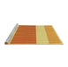 Sideview of Machine Washable Transitional Orange Red Orange Rug, wshpat1169yw