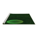 Sideview of Machine Washable Transitional Green Rug, wshpat117grn