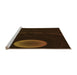 Sideview of Machine Washable Transitional Dark Bronze Brown Rug, wshpat117org