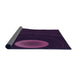 Thickness of Patterned Purple Rug, pat117pur