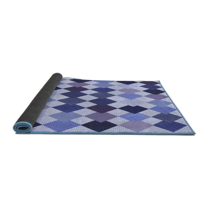 Thickness of Patterned Slate Blue Rug, pat1170blu