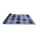 Thickness of Patterned Slate Blue Rug, pat1170blu